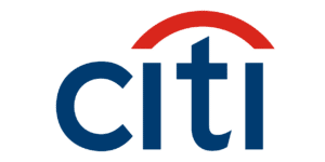Das Citigroup-Logo wurde mit einem roten und blauen Pfeil neu gestaltet.