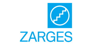 Das Logo der ZARGES GmbH auf grünem Hintergrund.